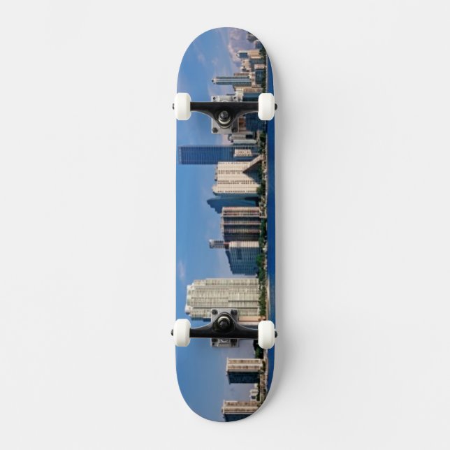 Skyline of Miami, Florida Skateboard (Front)