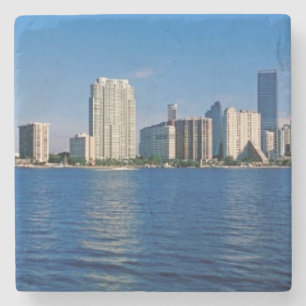 Skyline of Miami, Florida Stone Coaster