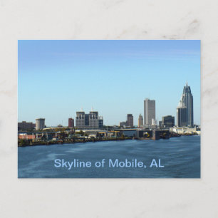 Skyline of Mobile, AL Postcard