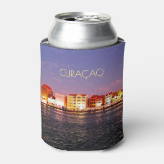 Skyline of Willemstad at Night (customisable) Can Cooler