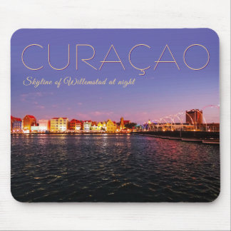 Skyline of Willemstad at Night Mouse Mat