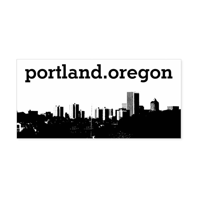 skyline.portland.oregon rubber stamp (Imprint)