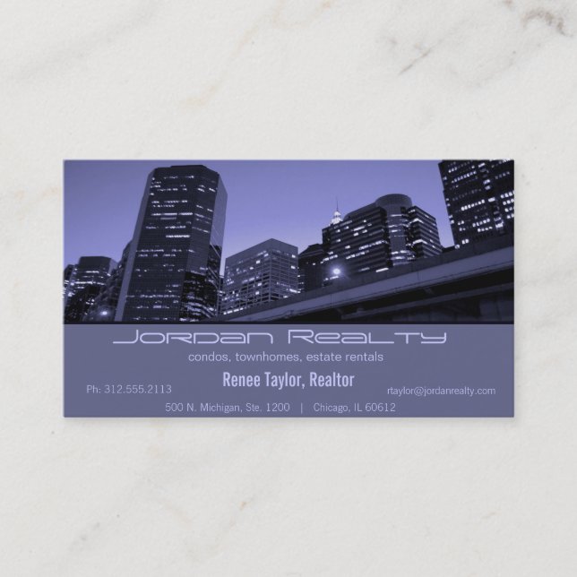 skyline real estate business card (Front)