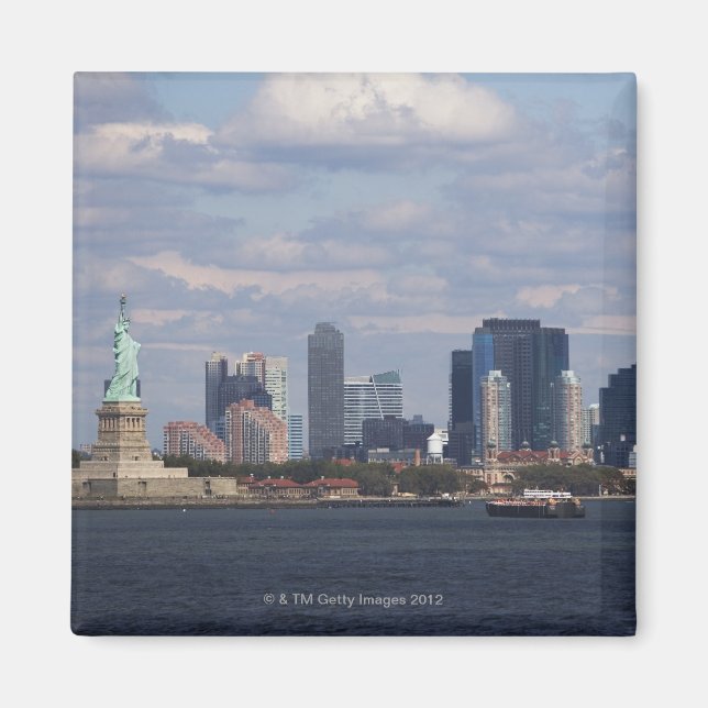 Skyline with Statue of Liberty Magnet (Front)