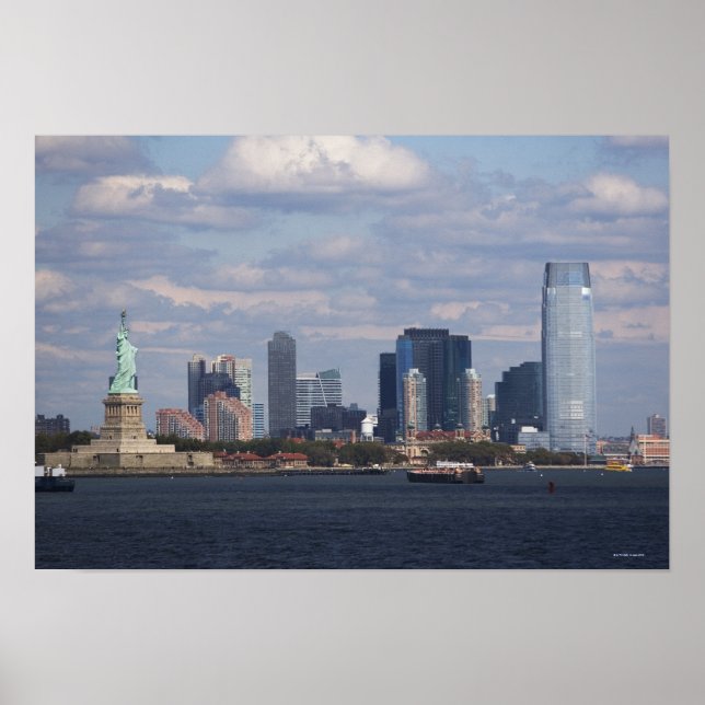 Skyline with Statue of Liberty Poster (Front)