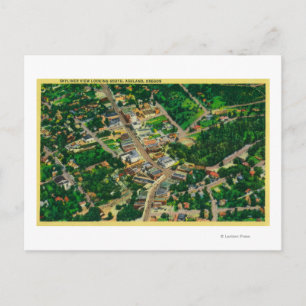 Skyliner View looking South over Ashland, OR Postcard