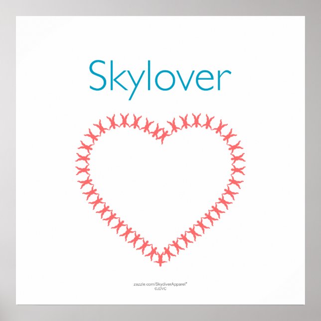Skylover Relative Work Heart Poster (Front)