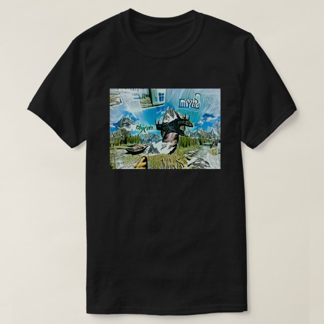 skyrim abstract fantasy world v2 T-Shirt (Design Front)