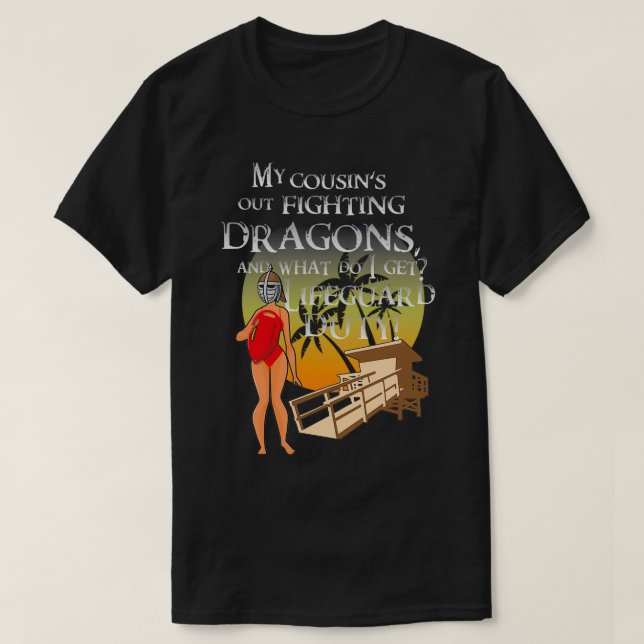 Skyrim Female Lifeguard Duty T-Shirt (Design Front)