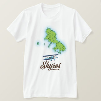 Skyros Greece island map T-Shirt