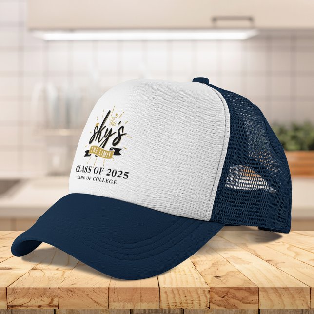 Sky's The Limit  Class of 2026 Personalised Grad Trucker Hat (Sky's The Limit Class of 2025 Personalized Grad Trucker Hat)