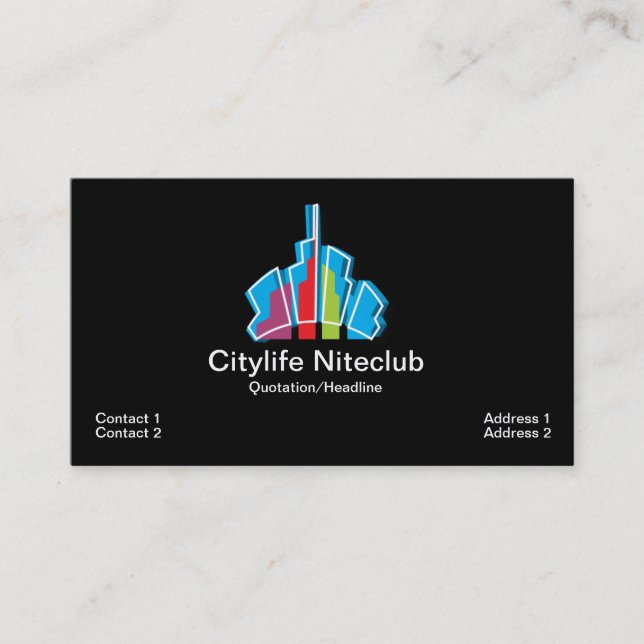 Skyscraper business card (Front)