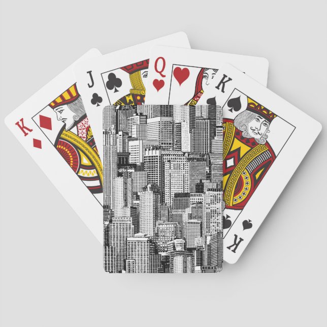 Skyscraper City Isometric Seamless Texture Playing Cards (Back)
