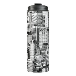 Skyscraper City Isometric Seamless Texture Thermal Tumbler