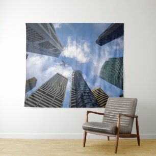Skyscraper cityscape tapestry