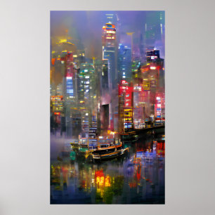 Skyscraper - Colorful Abstract Painting Poster