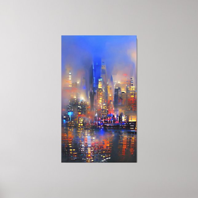 Skyscraper - Colourful Abstract Painting Canvas Pr (Front)