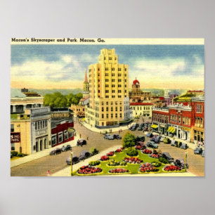 Skyscraper, Macon GA Vintage Poster