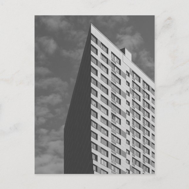 Skyscraper on the sky background postcard (Front)