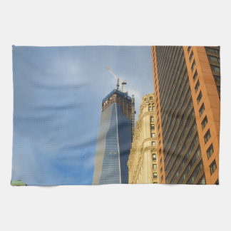 Skyscraper Reflections of New York Tea Towel