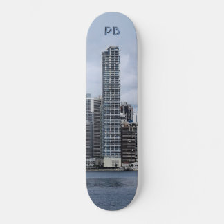 Skyscraper w/out your initials skateboard
