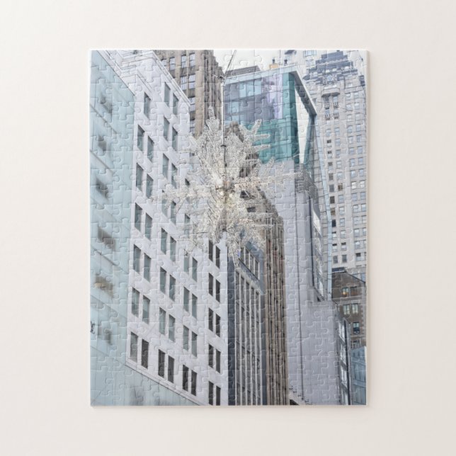 Skyscrapers and Christmas Star New York City Jigsaw Puzzle (Vertical)