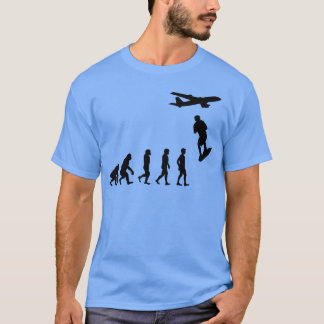 Skysurfing Skydiving Etreme Sports Evolution girl T-Shirt