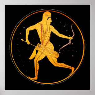 SKYTHIAN ARCHER Tondo Greek Attic Red Figure Poster