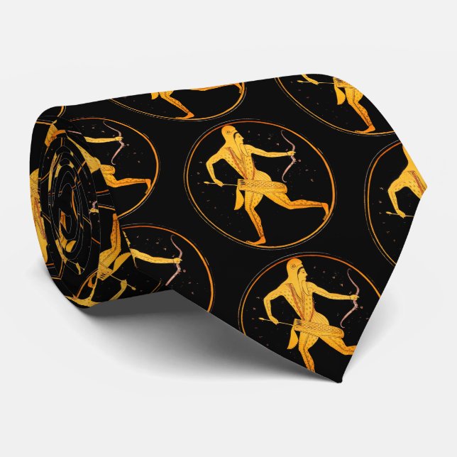 SKYTHIAN ARCHER Tondo Greek Attic red Figure Tie (Rolled)