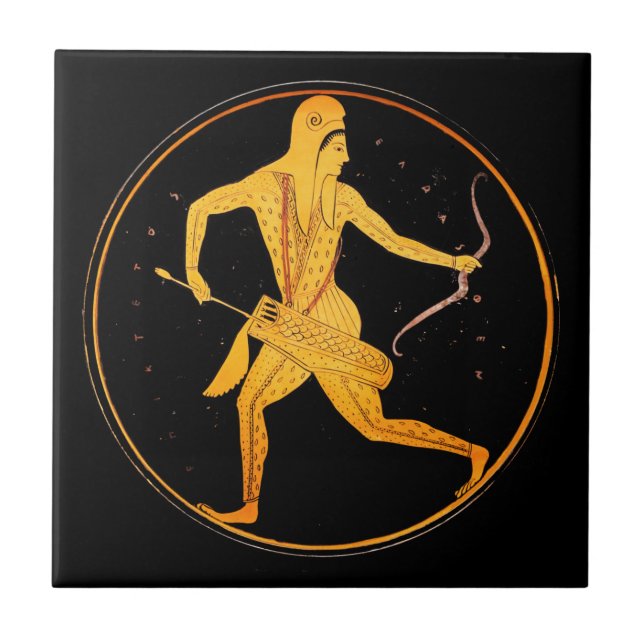 SKYTHIAN ARCHER Tondo Greek Attic Red Figure  Tile (Front)
