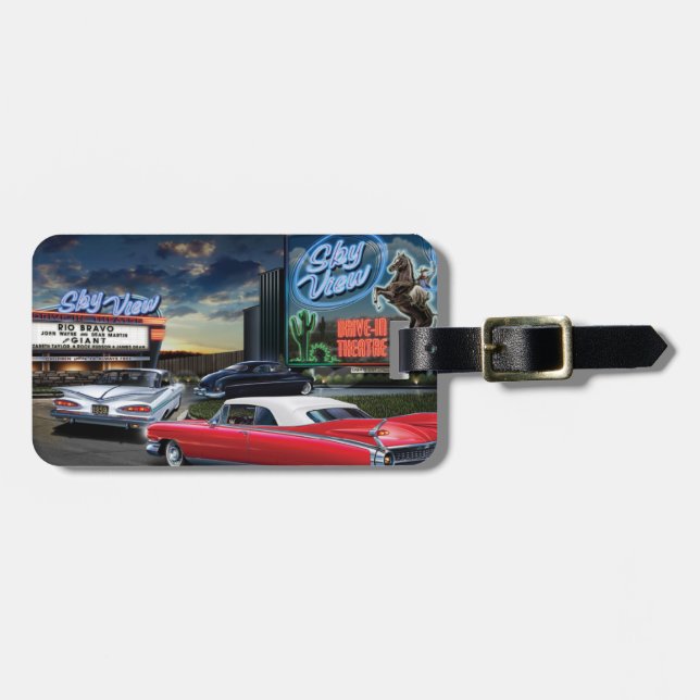Skyview Drive In Luggage Tag (Front Horizontal)