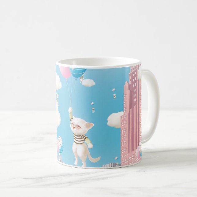 Skyward Bound Kittens Coffee Mug (Front Right)