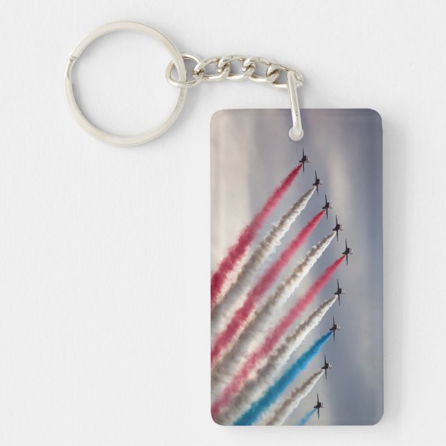 Skyward Glory: Patriotic Flyover Keychain (Front)
