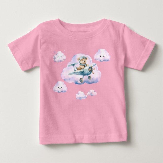 Skyward Soiree: Teddy Bear Adventure T-Shirt (Front)