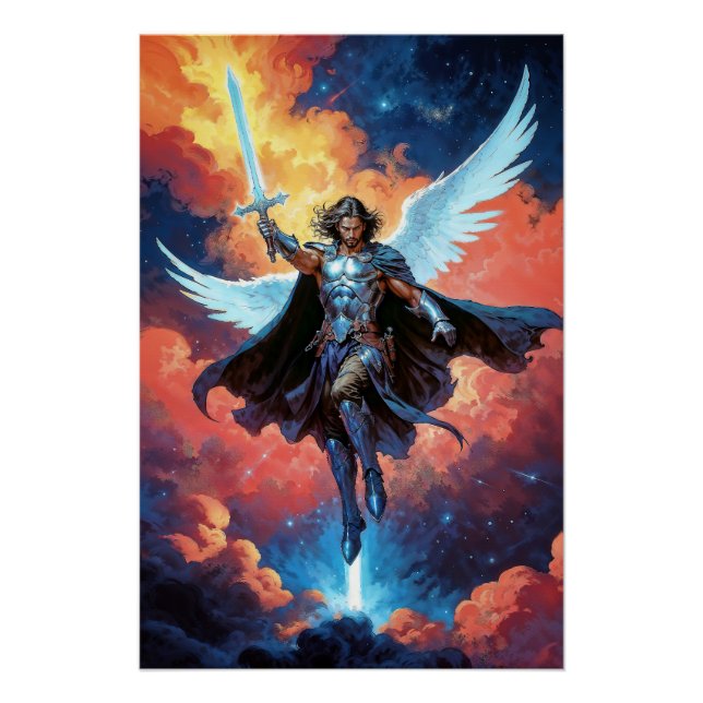 Skywarden Warrior Archangel Michael Poster (Front)