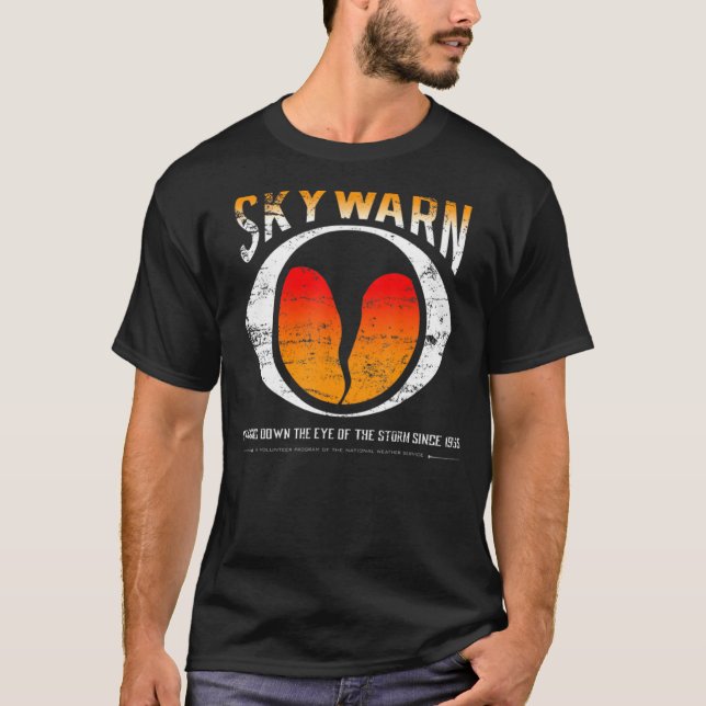 Skywarn  distressed (also available as non distres T-Shirt (Front)