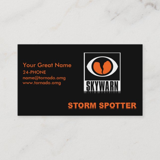 SKYWARN Storm Spotter Business Card (Front)