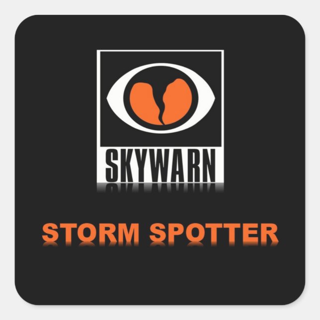 SKYWARN Storm Spotter Square Sticker (Front)