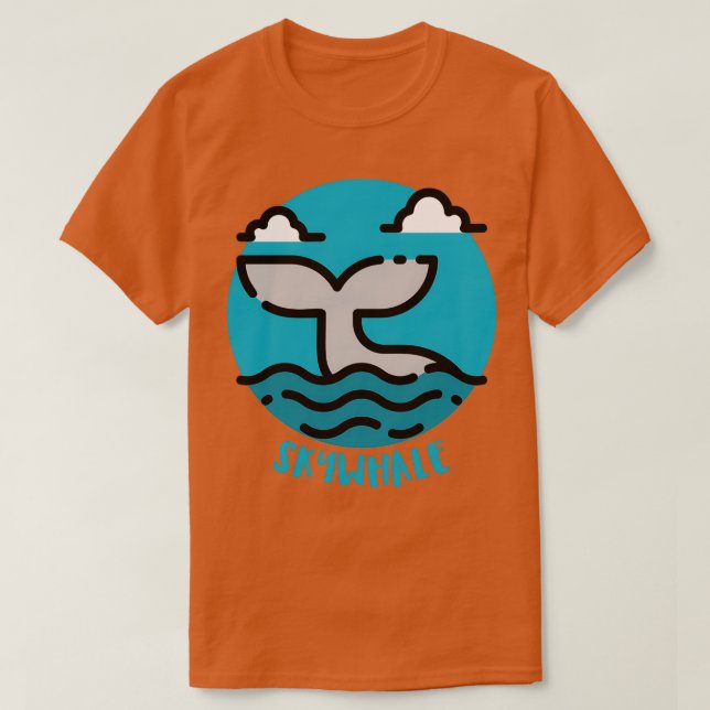 skywhale swimming under the sky T-Shirt (Design Front)