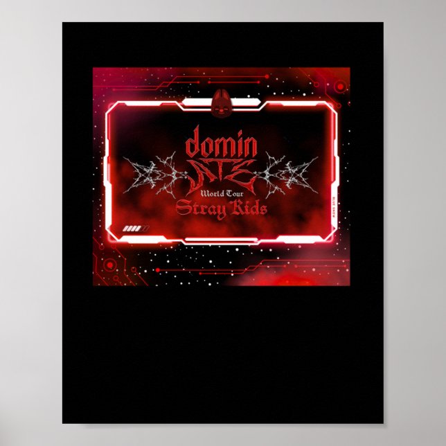 Skz Dominate Concert Theme (red Version) Sticker  Poster (Front)