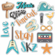 SKZ Time Out (Blue Ver) Custom-Cut Vinyl Sticker