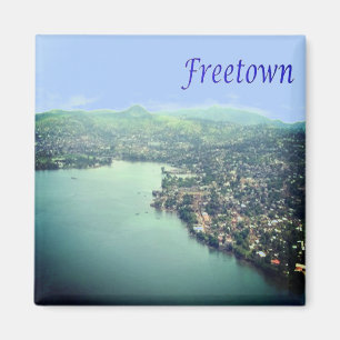 SL - Sierra Leone - Freetown Aerialview Magnet
