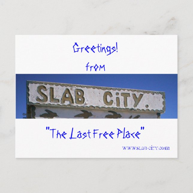Slab City Postcard (Front)
