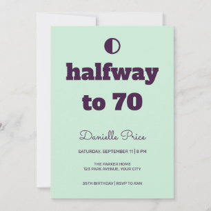 Slab Halfway to 70 35th Birthday Invitation