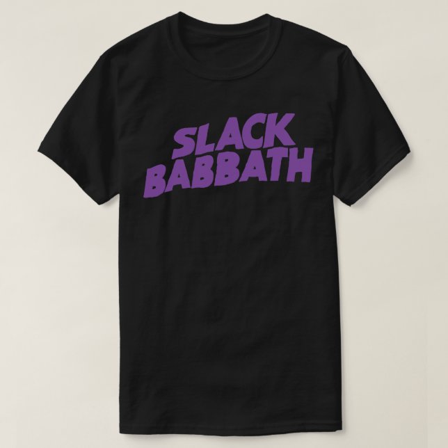 SLACK BABBOTH Heavy Metal Parody Off Brand Knock O T-Shirt (Design Front)