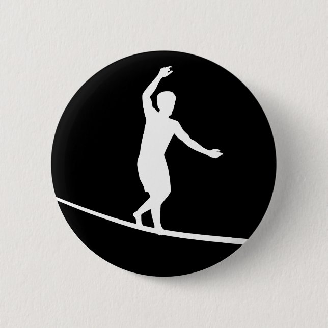 Slackline 6 Cm Round Badge (Front)