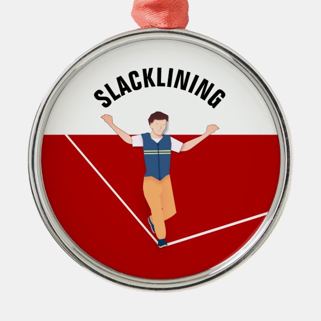 Slacklining Metal Tree Decoration (Front)