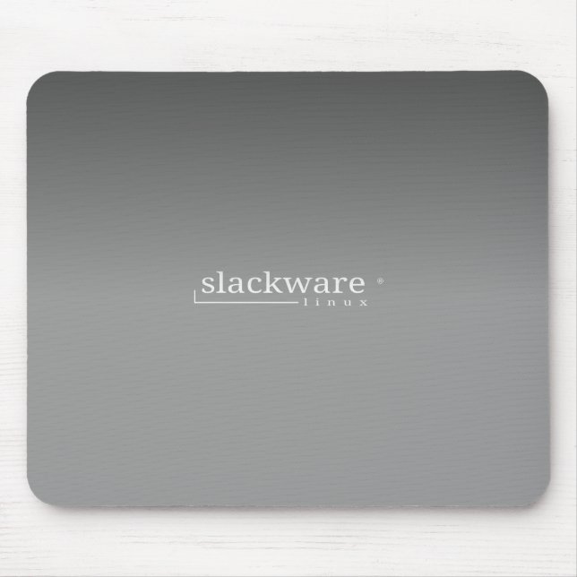 Slackware Linux Grey Mouse Mat (Front)