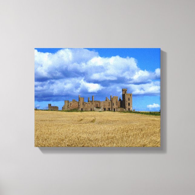 Slains Castle, Aberdeenshire, Scotland. Canvas Print (Front)