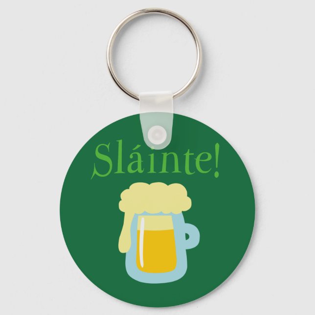 Sláinte Beer Key Ring (Front)